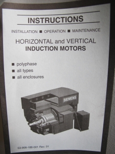 MOTOR, ELECTRIC TYPE, 400 HORSEPOWER, 4.16KV 3 PHASE, 900 RPM, 588 FRAME, 0.4KW, 480VAC SPACE HEATER. SO23-405-03C WILL INCLUDE: STATOR RTD'S, 100 OHM PLATINUM, W/LARGE AUX CONDUIT BOX WHICH WILL HOUSE STATOR RTD'S, BEARING THERMOCOUPLES, AND HEATER TERMINATIONS. TO BE SEISMICALLY QUALIFIED. PART # 8-5117-90227-4 (W-50) LOADING & HANDLING FEE $500-